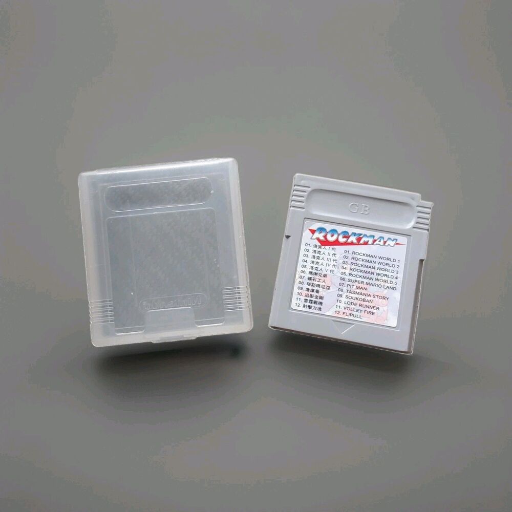 Nintendo GB Rockman Game Cartridge Made In Japan w Storage Case 1990s Vintage